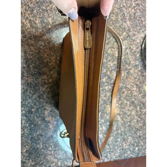 Michael Kors Jet Set Travel Camel Saffiano Leather Crossbody - Picture 3 of 15